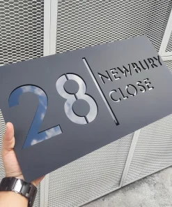 Rótulo personalizado 3D para puerta