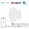 Sensor magnético de puerta y ventana Zigbee inteligente para monitoreo de estado abiertocerrado, alarma remota de la aplicación ideal para detección de seguridad del hogar