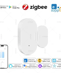 Sensor magnético de puerta y ventana Zigbee inteligente para monitoreo de estado abiertocerrado, alarma remota de la aplicación ideal para detección de seguridad del hogar