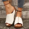 Sandalias de cuña abiertas para mujer