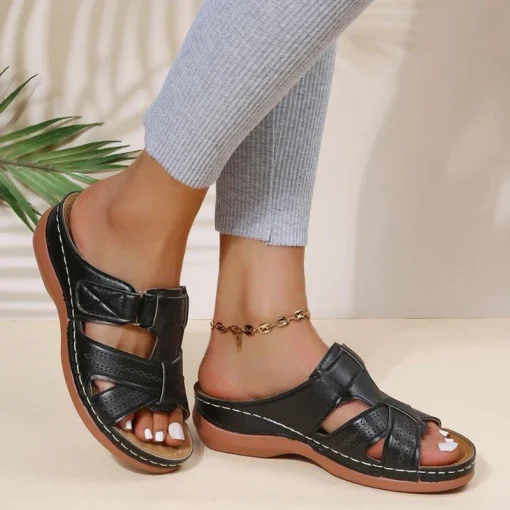 Sandalias de cuña para mujer, verano de 2024