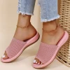 Sandalias de verano planas elásticas para mujer