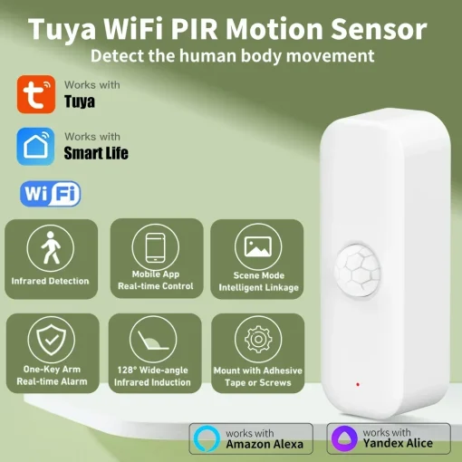 Sensor PIR de movimiento Wi-Fi de tuya