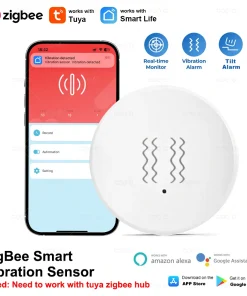 Sensor Zigbee de Vibración Inteligente Tuya