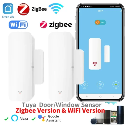 Sensor de Contacto Puerta Ventana WiFi Tuya Zigbee