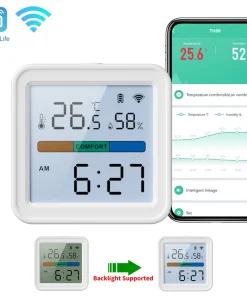 Sensor de Temperatura y Humedad WiFi Tuya Smart