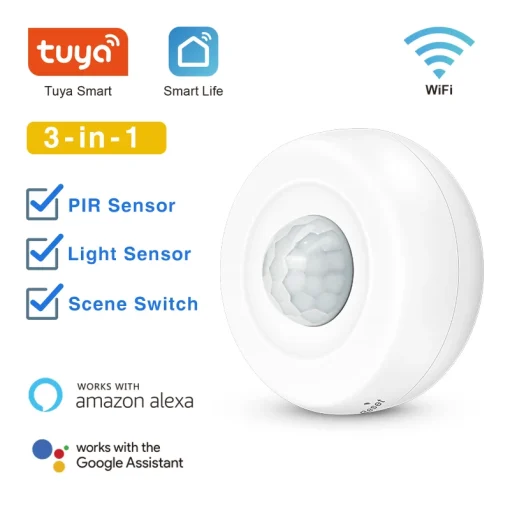 Sensor de movimiento PIR + luz WiFi Tuya