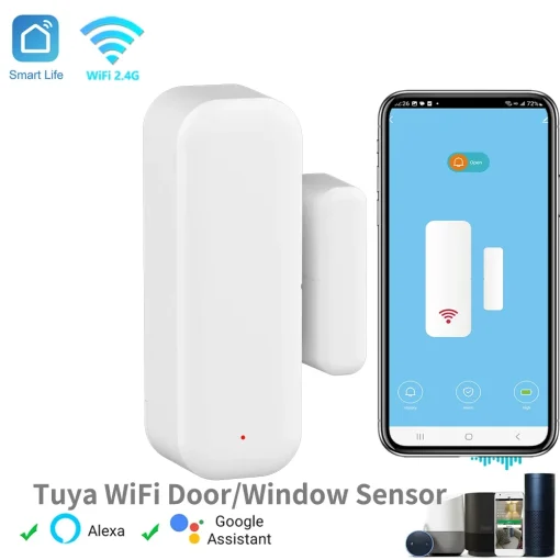 Sensor de puertaventana WiFi Tuya