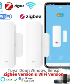 Sensor de puertaventana WiFi Zigbee tuya