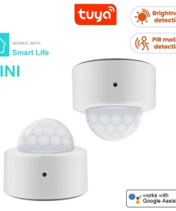 Sensor de seguridad de alarma antirrobo infrarrojo pasivo + luz brillante Tuya 2 in 1 Zigbee Mini PIR de movimiento