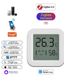 Sensor de temperatura y humedad Zigbee de Tuya