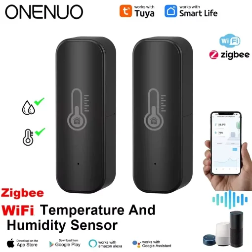 Sensor de temperatura y humedad de ZigbeeWiFi de Tuya