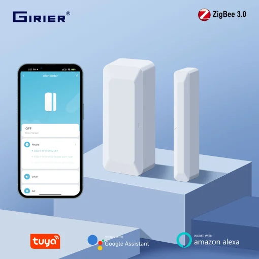 Sensor de ventana y puerta GIRIER Tuya ZigBee