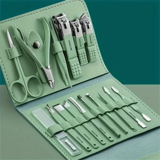 Set 12 en 1 para cortar uñas de acero inoxidable