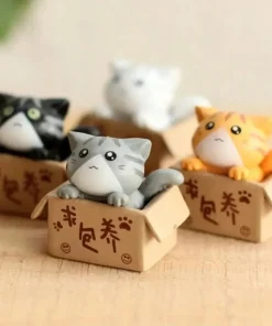 Set de 4 adornos miniatura de gatitos