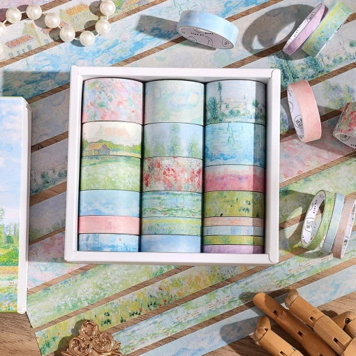 Set de cinta washi de pintura de jardín vintage de 20 rollos