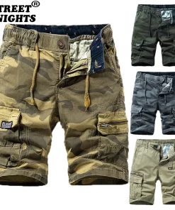 Shorts Cargo de Camuflaje M. Algodón Verano Nuevos