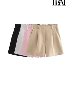 Shorts cargo bermudas de talle alto