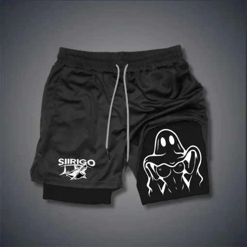 Shorts deportivos de doble capa de moda para hombre