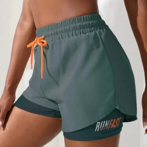 Shorts deportivos de yoga de cintura alta para mujer