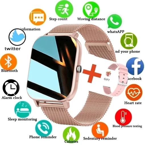 SmartWatch 2024 Mujeres GPS Fitnes