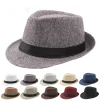 Sombrero de paja Fedora flexible ancho de moda