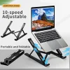 Soporte de plástico antideslizante portátil plegable ajustable de 10 velocidades para notebook