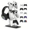 Soporte universal de 3 niveles para mandos y auriculares, accesorios de juego para PS5, PS4, negro, blanco, transparente