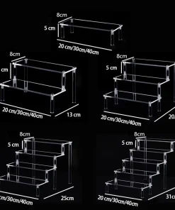 Soportes acrílicos transparentes de 1 a 5 niveles