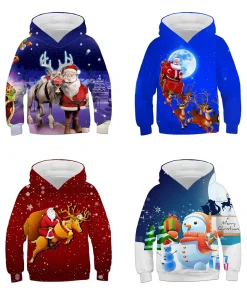 Sudadera Navideña para niños con Papá Noel