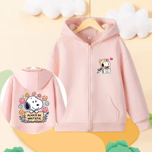 Sudadera con capucha de Snoopy y anime para niños