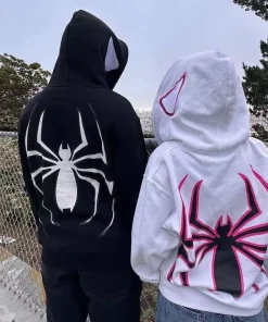 Sudadera con capucha de araña completa, Harajuku