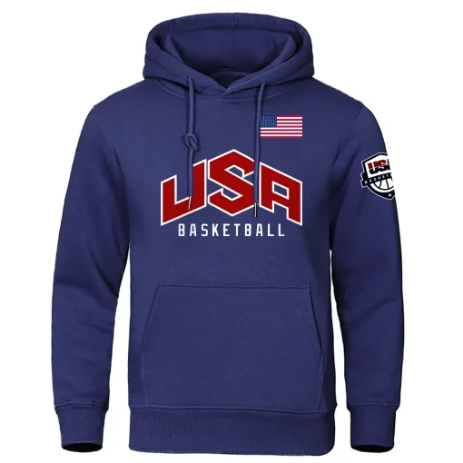 Sudadera con capucha de deporte impresa USA Basketballer