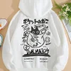 Sudadera con capucha de impresión de dibujos animados de gato lindo