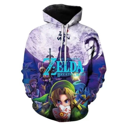 Sudadera con capucha y estampado anime de Zelda