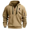 Sudadera con cremallera de múltiples bolsillos para hombre