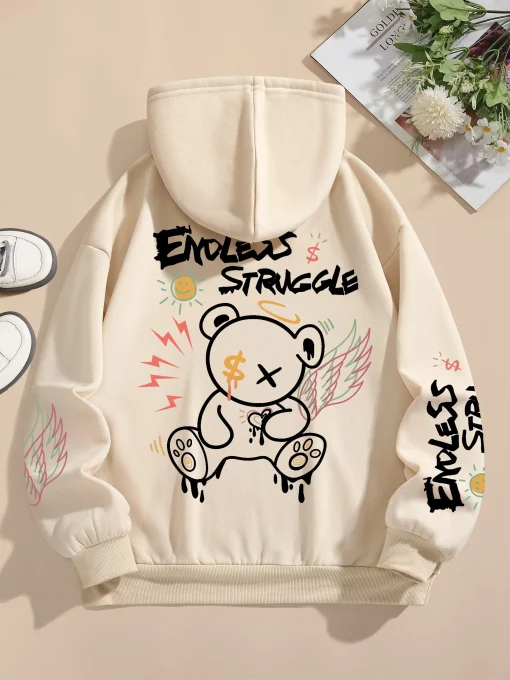 Sudaderas Street Women Struggle Graffiti Oso