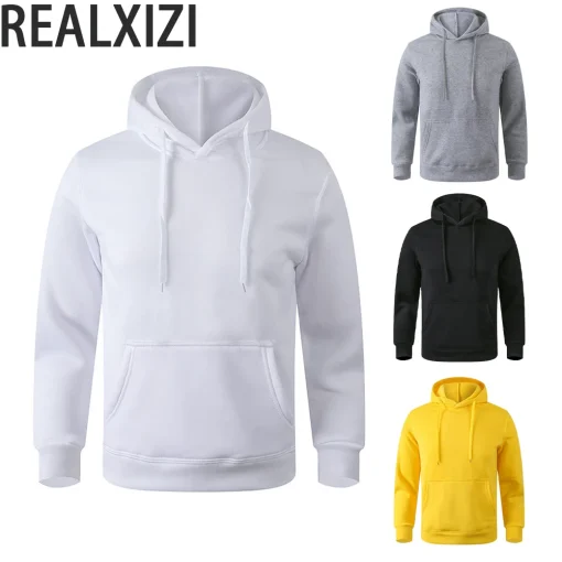 Sudaderas con capucha de forro polar de color sólido