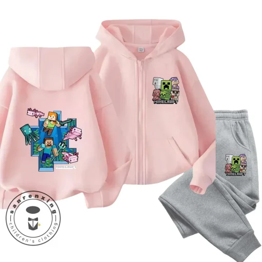 Sudaderas con capucha para niño y niña de Pom Pom Purin Animen Minecraft