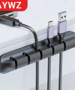 Sujetador de cables adhesivo para escritorio