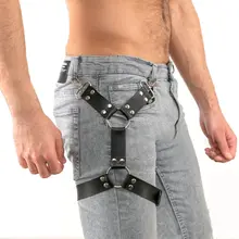 Suspensorios punk de piel sintética para hombre