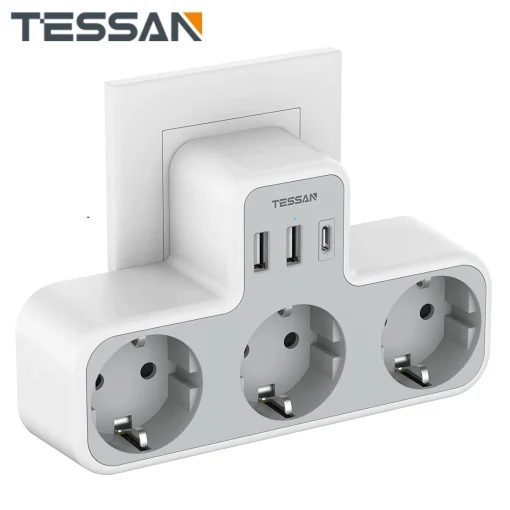 TESSAN Regleta eléctrica con toma EU