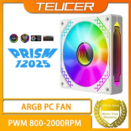 TEUCER 1PCS Prism12025 Ventilador para PC