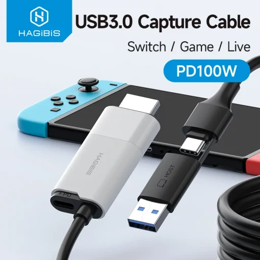 Tarjeta capturadora de vídeo USB 3.0 Hagibis HDMI a USB-ATipo-C