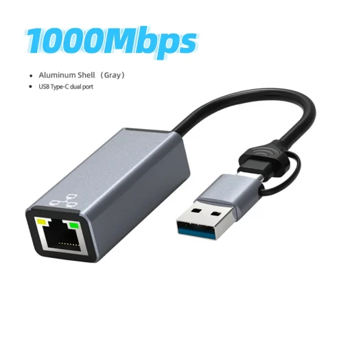 Tarjeta de red USB3.0 1000Mbps Tipo C