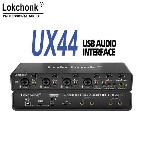 Tarjeta de sonido interfaz de audio UX44 mezclador de 4 canales