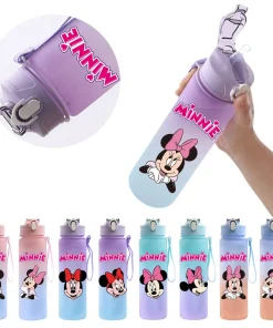 Taza de agua Minnie portátil de plástico esmerilado de 750 ml