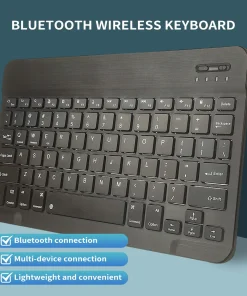 Teclado Recargable Bluetooth Negro 10