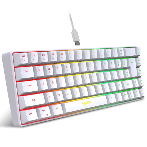 Teclado de juego HXSJ V200 con cable K68 RGB Streamer Mini