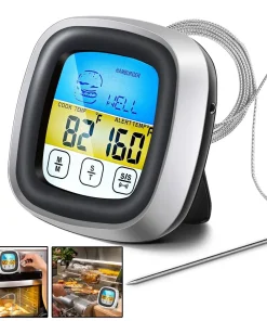 Termómetro cocina pantalla táctil sonda asador